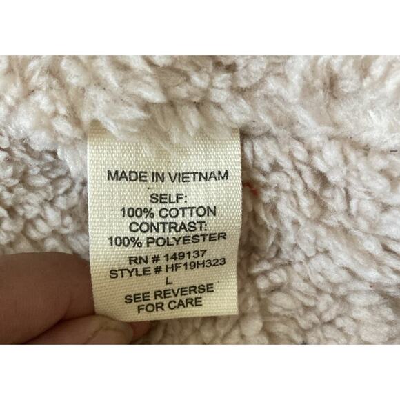 Fashion On Earth Women’s corduroy Sherpa Lined Jacket L New Rust retro Grunge ￼ - Picture 13 of 13